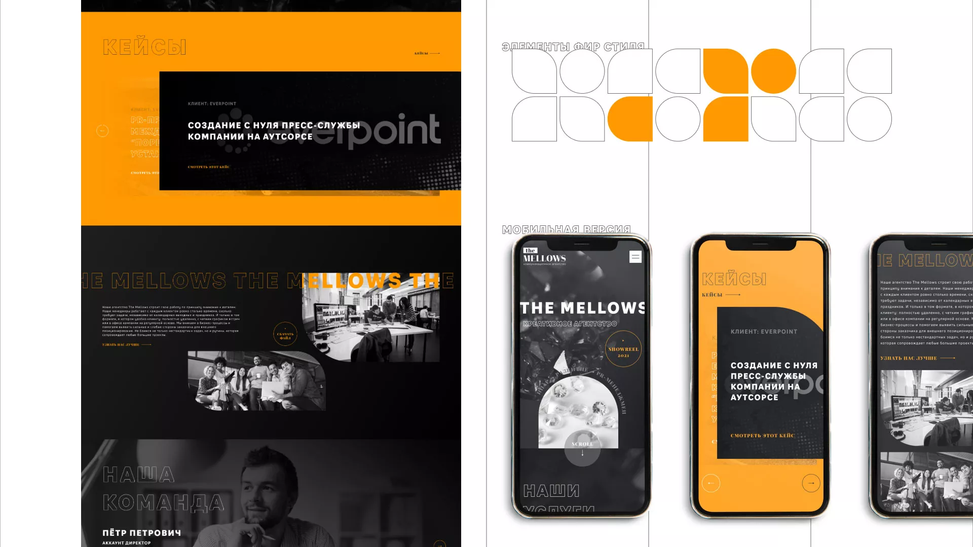 Разработка сайта креативного агентства «The Mellows» в Нерчинске