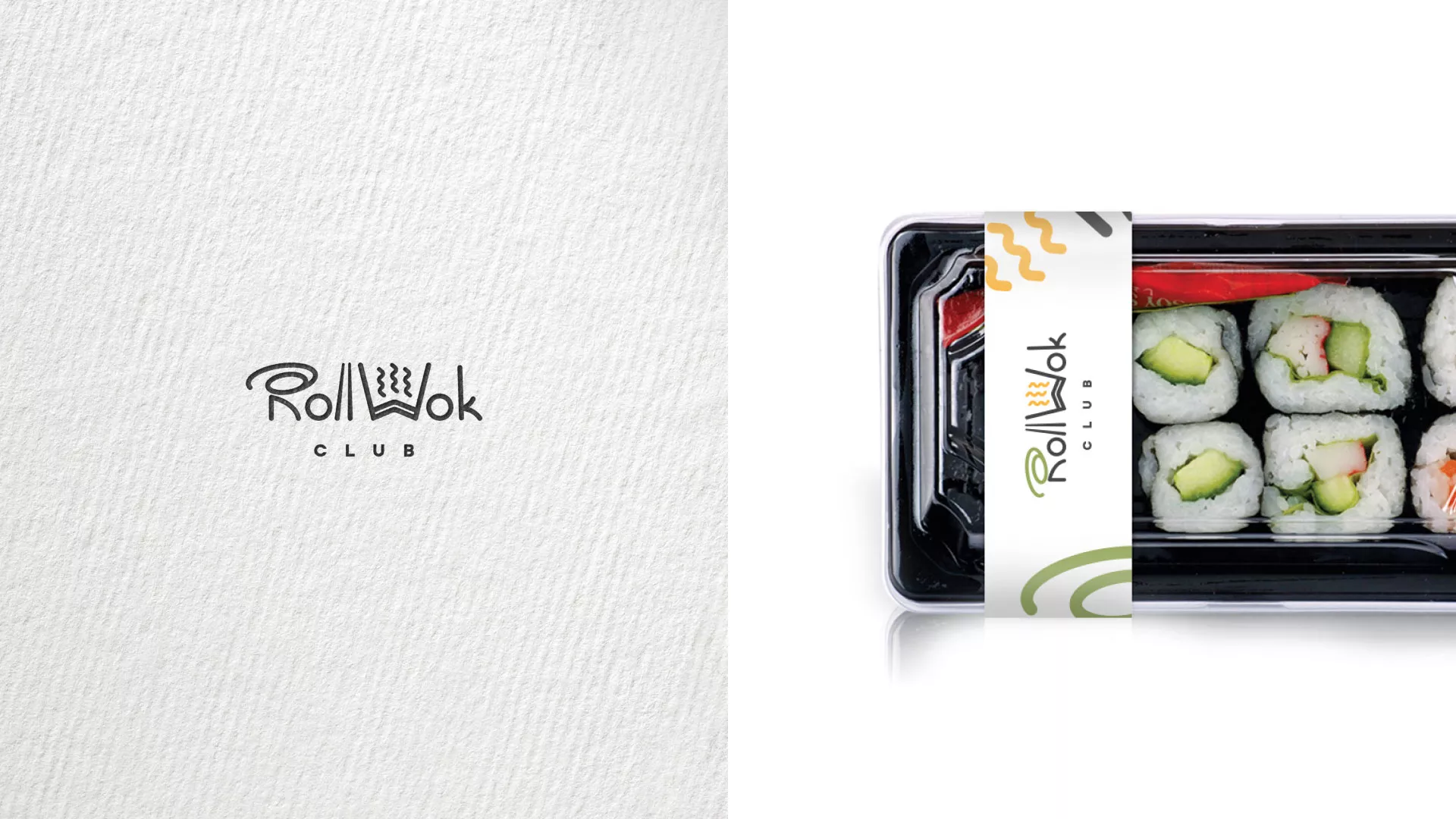 Разработка наклеек для суши-бара «Roll Wok Club» в Нерчинске